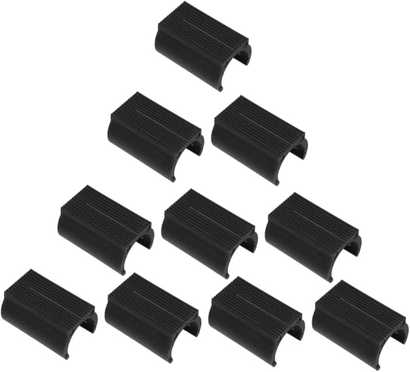 25 Pcs Black U Shaped Chair Feet Covers Non Slip Plastic Tube Sleeves Furniture Leg Protectors - Image 1